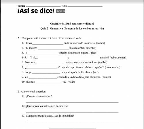 Please help Spanish Quiz