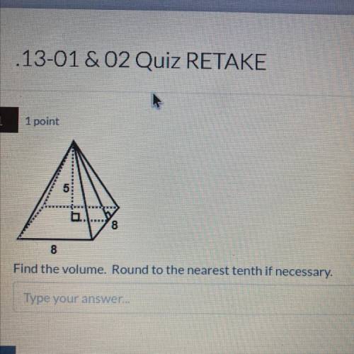 Find the volume. Round to the nearest tenth if necessary.