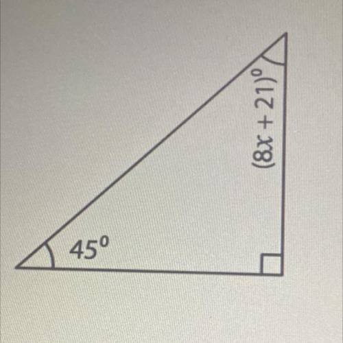Help me please this is due at 3:00 pm 
It’s finding the missing angle!!