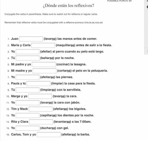 Please help spanish work