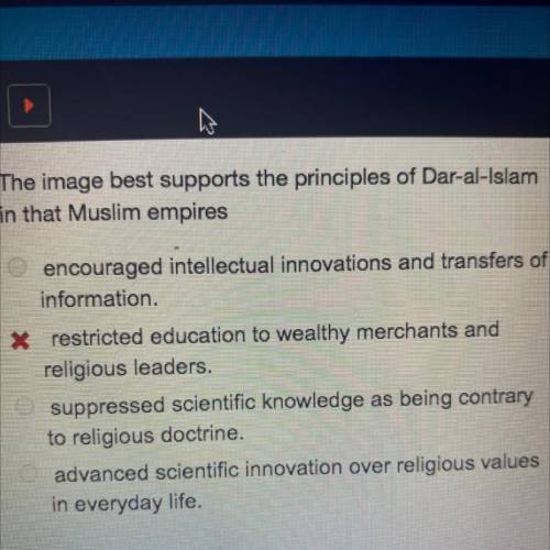 The image best supports the principles of Dar-al-Islam in that Muslim empires