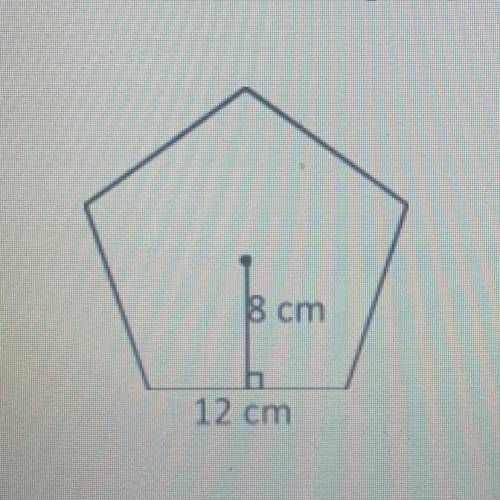 Find the area of the regular pentagon below