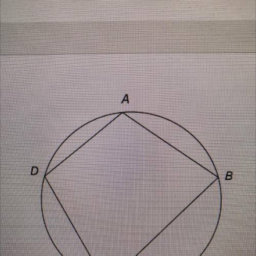 Quadrilateral ABC D is in scribed in the circle what is the measure of angle A
