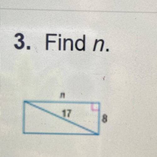 Can anyone help me please, I need to figure out the value of n with work shown