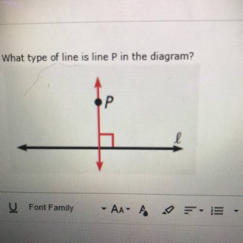 What type of line is line P in the diagram?