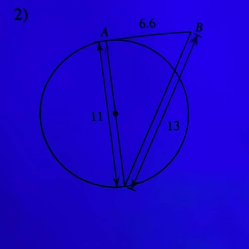 Is line AB tangent to the circle?