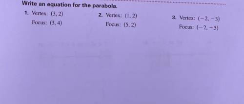 Write an equation for the parabola.