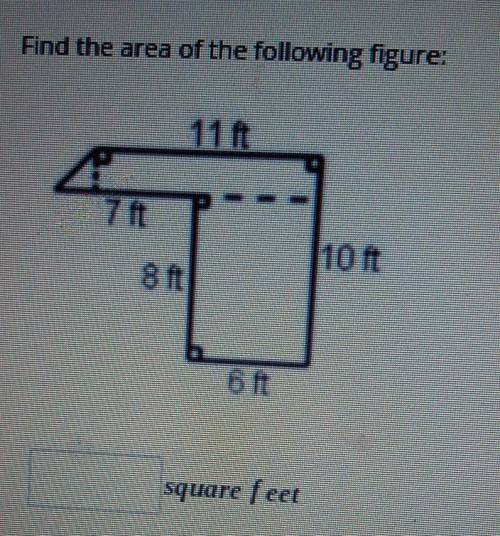 Find the area of the following figure​