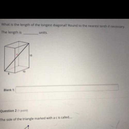 What is the length of the longest diagonal