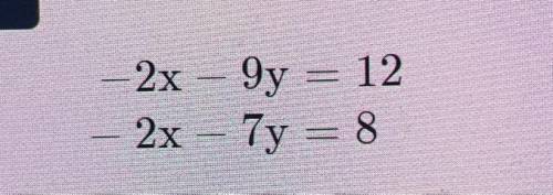 Consider the following system of equations, the value of x is