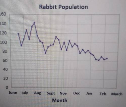 the graph below shows the change in the rabbit population over several months what is the most like