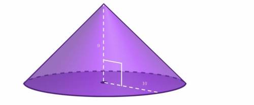 What is the approximate volume of this cone?

3.14 as your approximation for π
Enter your answer a