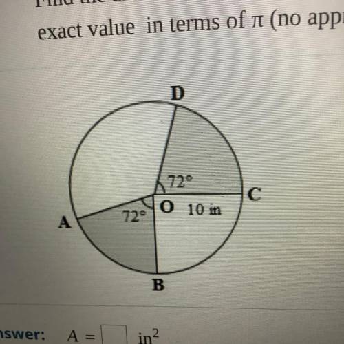 Find the area of the shaded regions. Give your answer as a completely simplified

exact value in t