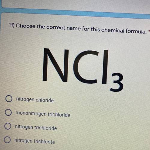 Choose the correct name for this chemical formula.