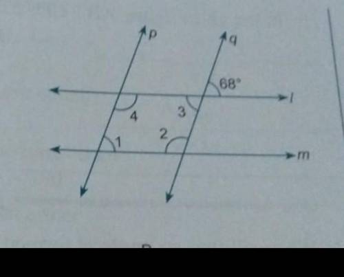 Please explain step by step in full process

In the given figure l ||m and p || q. Find the measur