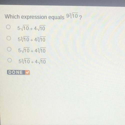 Which expression equals 9 3sqrt10