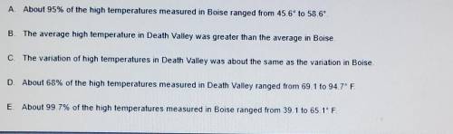 Brainlest if correct!!!

During one month, the mean high temperature in Boise, Idaho, was 52.1°F w