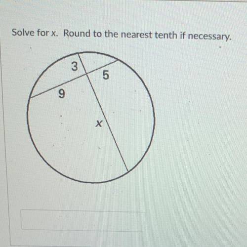 Solve for x.round to the nearest tenth if necessary?