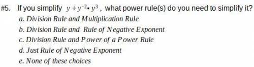 Please determine the right power rule for each problem (no links!)