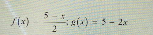 Determine whether the functions f and g are inverse