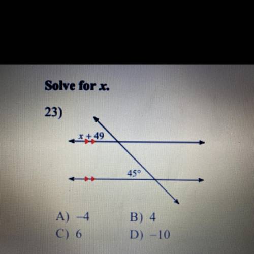 Can someone solve for x please