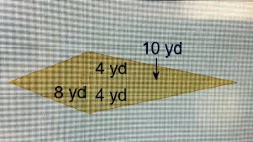 Find the area of the shape. The area of the shape is

Choose.
lyd?
10 yd
Choose
4 yd
8 yd 4 yd
45
