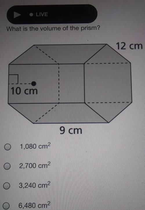 What is the volume of the prism?​