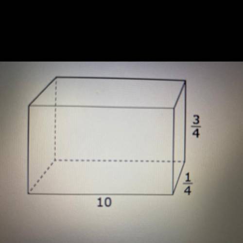 According to the dimensions given on the right rectangular prism, what is the volume? Fill in the b