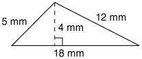 75 points PLS HELP

A triangular prism has a height of 28 mm and a triangular base with the follow