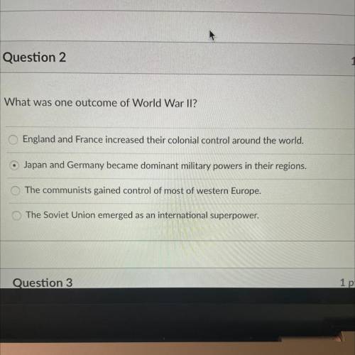 What was one outcome of World War II?