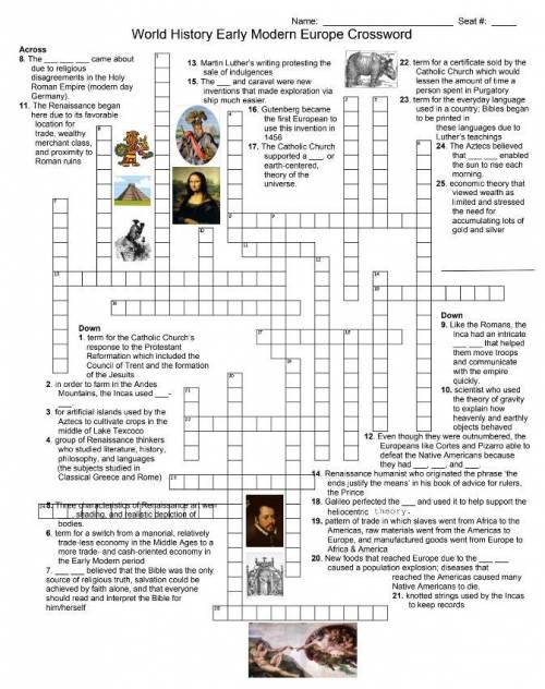 10th grade history.So I need help with this crossword puzzle. If you need the text to it I will giv