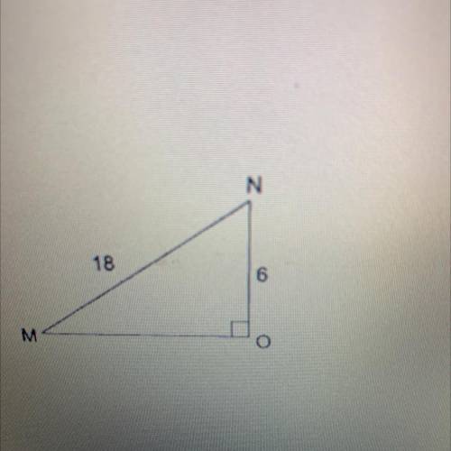 Find the measure of each acute angle to the nearest degree.

Measure of angle M =
Measure of angle