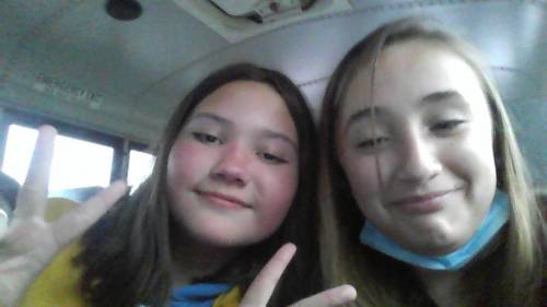 This is me and my sister i'm the first one and she the one with the brown hair and brown eyes