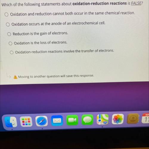 Which of the following statements about oxidation reduction reaction is false?