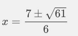 Solve using Quadratic formula simplified square root