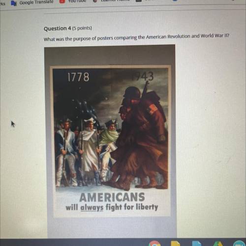 What was the purpose of posters comparing the American Revolution and World War II?

a. Maximize p