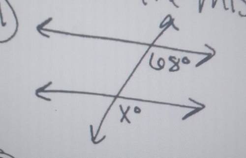 I need help fiding the type of angle and measurement of angle x​