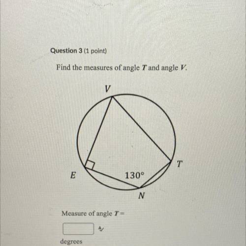 Find the measures of angle T and angle V.