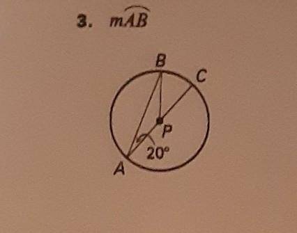 Find the measure of the indicated angle or arc in P​