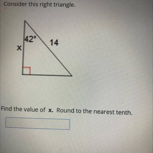 Find the valué of x round yo the nearest tenth