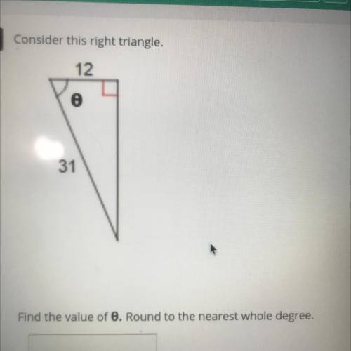 Find the valué of 0 round ro the nearest whole degree