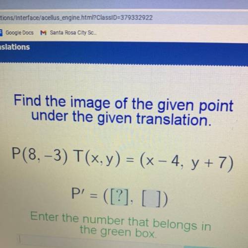 Translations

Acellus
Find the image of the given point
under the given translation.
P(8, -3) T(x,