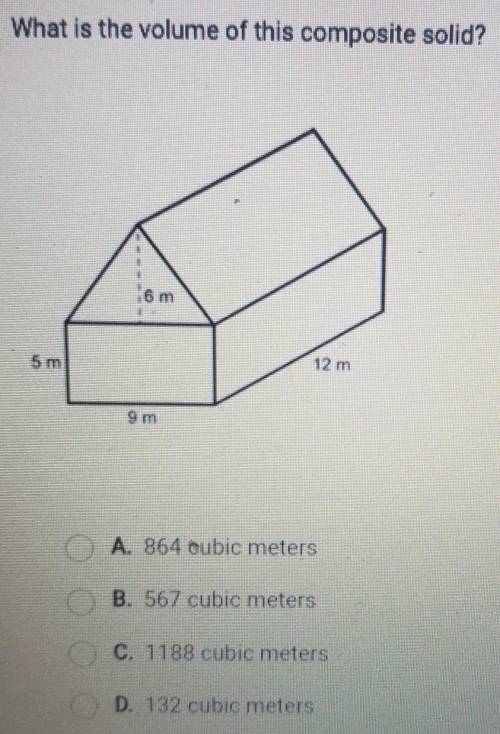 What is the volume of this composite solid?​