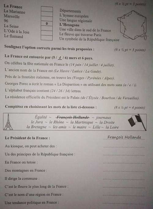 Please answer this french questions. Will mark brainliest​