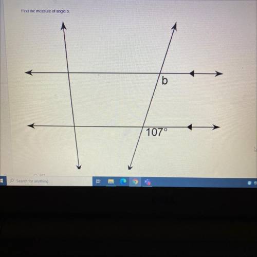 Find the measure of angle b.

Which is the Answers?
A.107
B.73
C.17
D.163
Can you help me, I would