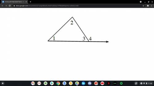 Calculate the measures of the angles requested. (write and solve as an equation). Show All your wor