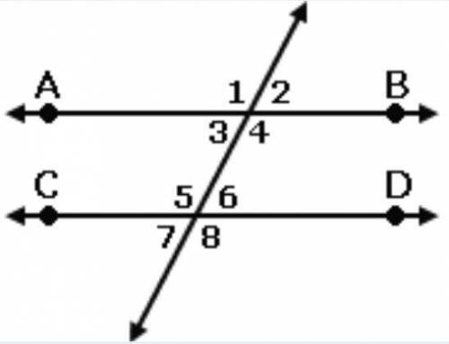 List one pair of alternate exterior angles