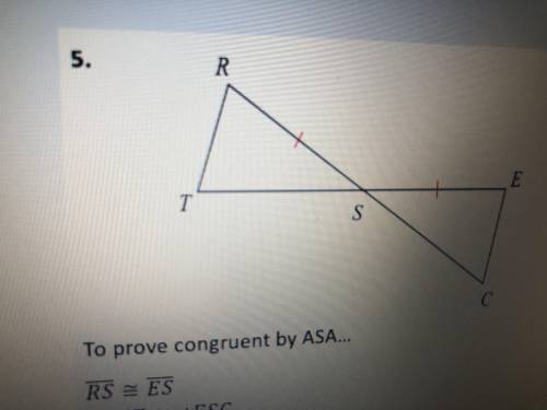 What additional information is needed to prove the triangles are congruent by asa?