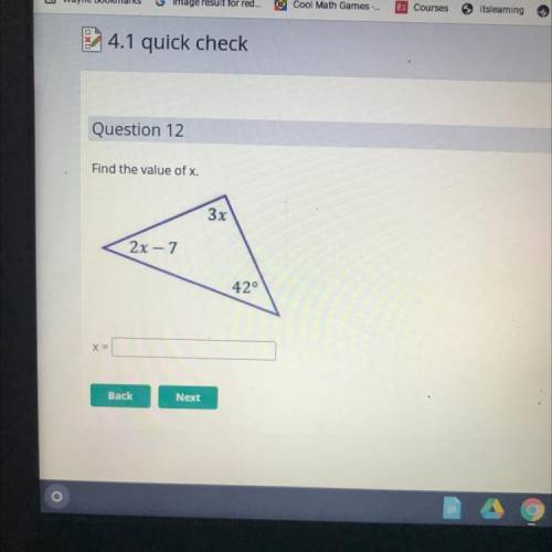 Find the value of x help pls