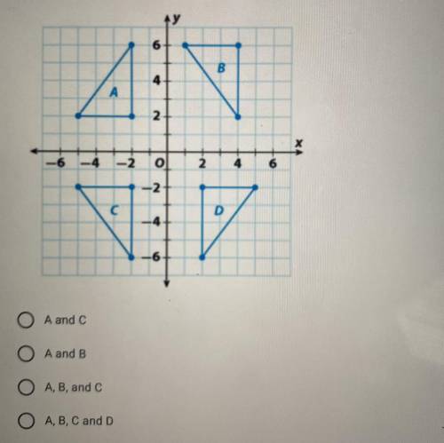 HELP! Which triangles are congruent?